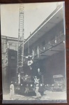 Antiga Fotografia do Quartel de Bombeiros Central da Praça da Republica no Rio de Janeiro. Med. 12cm x 18cm
