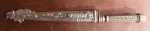 Antiga faca gaúcha- marca Corneta- inox, prateada, lâmina 17 cm, total c/ bainha 31 cm