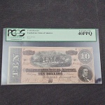 Cédula de 10 dólares, graduada, 1864 (CMA 28)