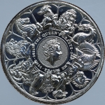 Moeda da Inglaterra - 5 pounds - 2021 - Prata (.9999) - 62.42 g - 40 mm - 2 onças de prata: As besta