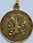 Medalha do Brasil - OURO (.970) - 19.1 g - 30 mm - Sociedade Auxiliadora dos Artistas Alfaiates - Fu