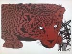 Kleber Ventura, Onça Vermelha, gravura 13/20, 70x100cm, sem moldura