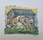 José Antonio da Silva, Moda de Viola, gravura, tiragem 77/80, 37x39cm, sem moldura, Edição Póstuma