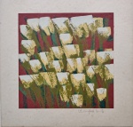 Olímpia Couto, Tulipas, gravura, tiragem 53/100, 35x35cm, sem moldura, necessita de limpeza