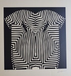 Kleber Ventura, Camiseta Preta, gravura, tiragem 11/35, 50x50cm, sem moldura