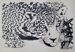 Kleber Ventura, Onça Branca, gravura 14/30, 70x100cm, sem moldura