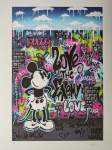 Fábio Polesi, Love Mickey, Pop Street Art, gravura PA, 65x42cm, sem moldura
