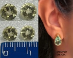 BERILO  PAR EM LAPIDAÇÃO  REDONDA PEÇA MARAVILHA ÓTIMAS PARA BRINCOS , ANÉIS , PINGENTES E OUTROS! !!!
