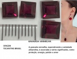 GRANADA - ORIGEM TOCANTINS BRASIL  PAR EM FORMATO  QUADRADO  MULTIFACETADA  LINDOS   - ESTADO DE CONSERVAÇÃO CONFORME A FOTO EXIBIDA !!!