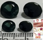 TURMALINA AZUL   PAR EM LAPIDAÇÃO  REDONDA      - ORIGEM BRASIL - MG - PEÇA COM COR AZUL INTENSA   MARAVILHOSA