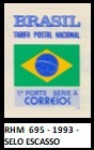 BRASIL SELO ESCASSO DO ANO 1993 RHM 695 EM ESTADO MINT DE CONSERVAÇÃO