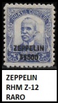 RARO - SELO ZEPPELIN RHM Z 12 VALOR CAT R$ 150 REAIS - EM  ESTADO MINT DE CONSERVAÇÃO