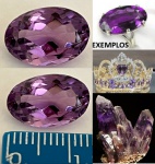 AMETISTA - ORIGEM BAHIA BRASIL - LAPIDAÇÃO EM FORMATO OVAL IMPECÁVEL NA COR PURPURA -BÉLISSIMA COMO MOSTRADA NA FOTO!!!!!