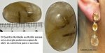 QUARTZO COM RUTILO DOURADO ESTRELA   - ORIGEM MINAS GERAIS   - FORMATO OVAL    -  É A PEDRA QUE REPRESENTA A ILUMINAÇÃO