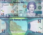 CAYMAN ISLAND ILHAS CAIMÃ SÉRIE RAINHAS CEDULA DE ONE DOLLAR DO ANO 2010 EM ESTADO FLOR DE ESTAMPA DE CONSERVAÇÃO