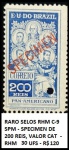 RARO SELO SPÉCIMEN RHM C 9 SPM  DE 200 RÉIS  COM VALOR DE CATÁLOGO  RHM - 30 UF'S OU R$ 120,00 REAIS EM ESTADO MINT DE CONSERVAÇÃO