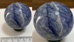 ESFERA EM  QUARTZO AZUL   COR INTENSA COM DESENHOS MARAVILHOSOS EM AZUL DO CÉU