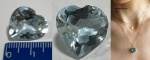 TOPÁZIO AZUL BLUE SKY EM LAPIDAÇÃO DIAMANTADA EM FORMATO CORAÇÃO PEÇA BÉLISSIMA GRANDE E DE ALTO PADRÃO R$ 590