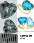TOPÁZIO AZUL COM LAPIDAÇÃO TIPO DIAMANTE NO FORMATO DE CORAÇÃO MARAVILHOSO!!!!