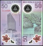 NICARAGUA  CEDULA COMEMORATIVA  EM POLIMERO DE 50 CORDOBAS DO ANO 2011   - CEDULA  EM ESTADO FLOR DE ESTAMPA DE CONSERVAÇÃO