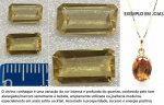 CITRINO CONHAQUE  - ORIGEM MINAS GERAIS -ARACATINGA  -PAR EM  FORMATO LAPIDAÇÃO RETANGULAR PEÇAS MAGNIFICAS