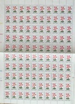 ARGENTINA - FOLHA COMPLETA COM 100 SELOS NO TEMA FLORA FLORES EM ESTADO MINT DE CONSERVAÇÃO!!!!!!!