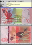 SÃO TOMÉ E PRINCIPE -CEDULA DE 10 DOBRAS DO ANO 2020 EM ESTADO FLOR DE ESTAMPA DE CONSERVAÇÃO