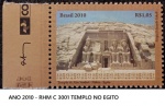 BRASIL ANO 2010 - RHM C 3001 TEMPLO NO EGITO   EM ESTADO MINT DE CONSERVAÇÃO