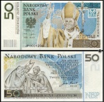 POLONIA - CEDULA COMEMORATIVA  DE 50 ZLOTYCH NO FOLDER -  EM ESTADO FLOR DE ESTAMPA DE CONSRVAÇÃO