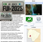 LEMBRAÇA DE BONITO M S - IMÃ DE GELADEIRA  COM TEMATICA PLACA DE CARRO   BÉLISSIMO