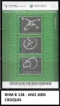 CROQUIS  - BLOCO DO BRASIL DO ANO 2007 RHM B 138 VALOR DE CAT - R$ 40 - BLOCO EM ESTADO MINT DE CONSERVAÇÃO