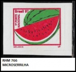 MELANCIA - SELO RHM 766 MELANCIA MICROSERRILHA - SELO  EM ESTADO BELISSIMO DE CONSERVAÇÃO CONFORME A FOTO EXIBIDA