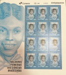 BRASIL FOLHA COMPLETA COM HOMENAGEM A ENEDINA ALVES  COM 12 SELOS EM ESTADO MINT DE CONSERVAÇÃO  - LOTE CONFORME A FOTO EXIBIDA!