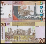 SUDÃO - CEDULA DE 20 POUNDS DO ANO 2017 EM ESTADO FLOR DE ESTAMPA DE CONSERVAÇÃO