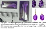 AMETISTA  BICOLOR COM CRISTAL  -  COR ROXA  - PARA BRINCOS - PINGENTES OU ANÉIS - LAPIDAÇÃO RETANGULAR   - ORIGEM BAHIA MINAS DE SAINT SÉ  - SIGNIFICADO É A PEDRA DO AMOR!!!