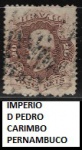 IMPÉRIO - SELO D PEDRO COM CARIMBO PERNAMBUCO - SELO EM BÉLISSIMO ESTADO DE CONSERVAÇÃO E COM GRANDE DESLOCAMENTO!!