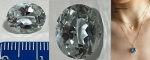 TOPÁZIO AZUL BLUE SKY EM LAPIDAÇÃO DIAMANTADA EM FORMATO OVAL  PEÇA BÉLISSIMA GRANDE QUASE 1 CM  E DE ALTO PADRÃO R$ 390