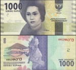 INDONÉSIA  CEDULA  DE  1000  RUPHIAH   DO ANO 2016 Tjut Meutia  EM ESTADO FLOR DE ESTAMPA  DE CONSERVAÇÃO