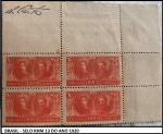 BRASIL - QUADRA DO SELO RHM 13 DO ANO 1920- QUADRA EM BÉLISSIMO ESTADO  DE CONSERVAÇÃO !