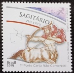 BRASIL SELO DO ANO 2019 SAGITÁRIO MUITO ESCASSO  - SELO EM ESTADO MINT DE CONSERVAÇÃO! !!!