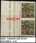 RARO PAR DE SELOS SEM PICOTE ENTRE SELOS DO SELO AEREO RHM A 56  - PAR DE SELOS  EM ESTADO BELISSIMO DE CONSERVAÇÃO CONFORME A FOTO EXIBIDA