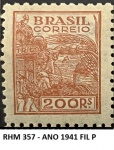 RHM 357 - ANO 1941 FIL P - EM ESTADO MINT DE CONSERVAÇÃO