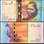 CABO VERDE - CEDULA DE 2000 ESCUDOS DO ANO  2014 - EM ESTADO FLOR DE ESTAMPA DE CONSERVAÇÃO