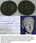 IMPÉRIO ROMANO - MOEDA DO PERIODO DE 395 A 408  dC IMPERADOR ARCADIUS   - MUITO ESCASSA ESTADO DE CONSERVAÇÃO CONFORME A FOTO EXIBIDA