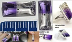 AMETISTA BICOLOR - LAPIDAÇÃO RETANGULAR COR AMETISTA PURPURA COM CRISTAL  UM SHOW E MUITO ESCASSA!!!!