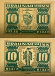 NOTGELD AUSTRIA DE 10 HELLER - EM ESTADO FLOR DE ESTAMPA DE CONSERVAÇÃO!!!!!