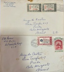 ESTADOS UNIDOS - PAR DE ENVELOPES CIRCULADOS  DO ANO 1961 - LOTE CONFORME A FOTO EXIBIDA !