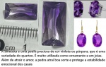 AMETISTA  BICOLOR COM CRISTAL  -  COR ROXA  - PARA BRINCOS - PINGENTES OU ANÉIS - LAPIDAÇÃO RETANGULAR   - ORIGEM BAHIA MINAS DE SAINT SÉ  - SIGNIFICADO É A PEDRA DO AMOR!!