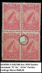 RARA QUADRA  DO SELO AÉREO A 018- 18B Ano 1929 Quadra - Variedade D De  19 De Partido - Catálogo Marca R$80,00