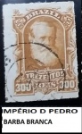 IMPÉRIO - SELO ESCASSO  D PEDRO BARBA BRANCA  300 RÉIS  - EM EXCELENTE ESTADO DE CONSERVAÇÃO TTT